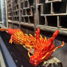 3D Printed Dragon Model For Valentine's Exchange Toy,Valentine Party Favor, Prize Supplies, 1 Count Creative Desktop Decoration, Dragon Model Ornament, 3d Printed Fidget Toys,Office Desktop Decoration, Perfect Holiday Gift,Easter Egg Gifts,3d Printed Stuff - Red Blue - View 9