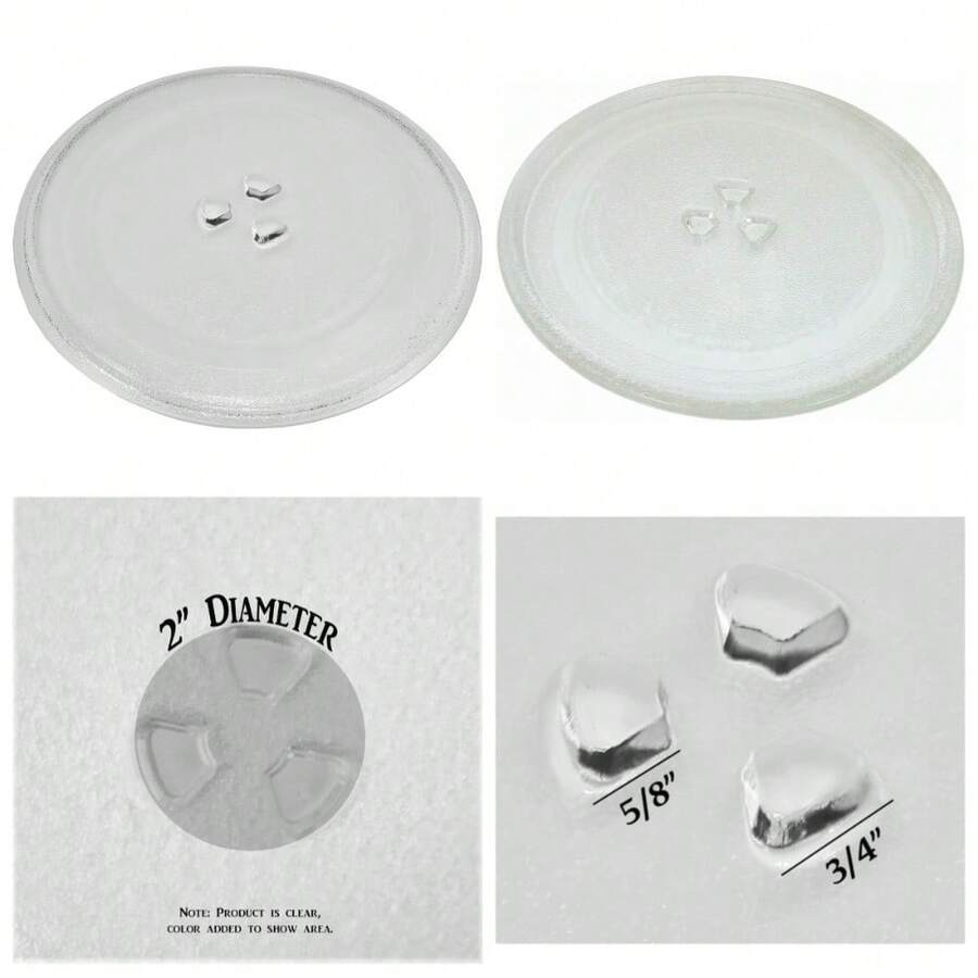 Microwave Oven Replacement Glass Turntable Plate 245mm Universal Rotating Tray - 1 - View 1