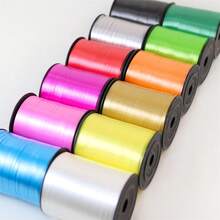 0.5cm Wide Thickened Gift Wrapping Ribbon, 250m And 500m Length Options, Suitable For Gift Wrapping, Holiday Decoration, Christmas, Valentine's Day And Other Festivals - Multicolor - View 1