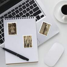 Bộ 36 miếng dán phong cách phim tài liệu cổ điển tối màu | Hình dán vinyl thời trang với họa tiết grunge cổ điển | Dùng cho điện thoại, hành lý và trang trí | Dành cho người hâm mộ và những người yêu thích phong cách cá tính | Đồ dùng làm sổ lưu niệm | Văn phòng phẩm | Hình dán vui nhộn - Hình chữ nhật - Xem 8