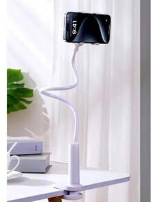 Mobile Phone Special 360 Rotating Mobile Phone Bedside Bracket Releases Hands Firm And Does Not Shake Soft Grip Long Arm Mobile Phone Clip-On Bracket - Black and White - View 7