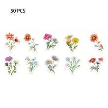 10/50 Pcs - 1/3/5 Sheets Daisy Wildflower Stickers - Waterproof Decals Suitable For Laptops, Water Bottles, Phones, Skateboards, And Additional Items - A - View 7