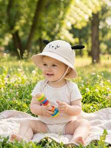 Mũ tai bèo kiểu Hàn Quốc dễ thương, đáng yêu cho bé từ 2-36 tháng tuổi, nhẹ, chống nắng cho bé trai và bé gái, thích hợp cho mùa xuân và mùa thu. - 1PC - Xem 2