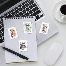 36pcs Vibrant Love Graffiti Healing Stickers Pack | Gentle Vinyl Decals With Colorful "Heart Designs | For Laptop, Water Bottle & Gift | For Romance Lovers & Cheerful Vibe Enthusiasts Scrapbook Supplies Stationery Funny Stickers - Rectangle - View 8