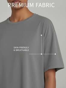 OKP 5 PCS Women's Plus Size T-Shirts,Gym Clothes Women,Maternity Clothes Plus Size,Plus Size Women Solid Color Round Neck Short Sleeve Casual Versatile T-Shirt - 彩色 - 查看 5