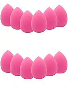 1 Pc, Multi-Functional Color Cosmetic Sponge - Alcohol Free, Dry And Wet, Suitable For Foundation Make-Up, BB Cream And Foundation Make-Up - Màu Hồng Tươi - Xem 12