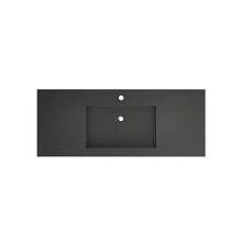 Stone Resin Solid Surface Bathroom Vanity Basin Sink - Matte Black + Solid Surface1 - View 3