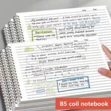 60 Sheets Horizontal Spiral Bound B5 Lined Notebook, Thick Transparent Removable Pages, Suitable For Note-Taking, Copying Quotes - B5 - View 6