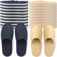 20 Pairs Disposable Non-Slip Slippers For Guests And Spa - 20 đôi màu vàng xanh - Xem 11