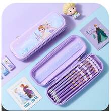 Disney Stitch And Frozen Princess EVA Hard Shell Pencil Case - Waterproof Zipper Stationery Storage Bag, Pencil Box, Gift For Giving - Types a and B - View 2