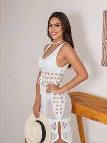 Women Sweater Dresses - Blanco - Ver 2