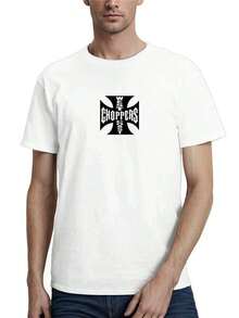Vector Apparel Men's West Coast Choppers Long Beach CA Graphic T Shirt, Biker Motorcycle Print Casual Short Sleeve Crew Neck Streetwear Vintage Tee Shirt West Coast Choppers Men Shirt We, Unisex Casual Shirt, For Men, For Women, Menswear Top Graphic Love Unisex Casual Graphic Tee - trắng - Xem 2