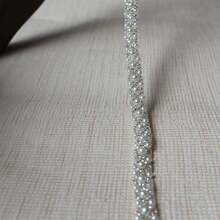 1码黑白珠饰蕾丝花边，1厘米宽，适用于服装缝纫工艺 - 花邊 - 查看 3