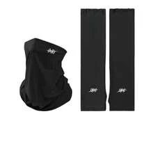 一套冰丝防晒面罩+袖套，全脸防紫外线，透气面罩，适合骑行、驾驶、钓鱼，男女通用 - 彩色 - 查看 3