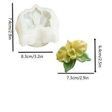 1pc Phalaenopsis Silicone Mold, DIY Candle, Aromatherapy Plaster, Epoxy Resin Multi-Purpose Mold, Easy To Demold, Reusable, Plaster Ornaments, Modern Home Mold, Holiday Gifts, Birthday Anniversary - 1pc Flower Silicone Mold - View 7