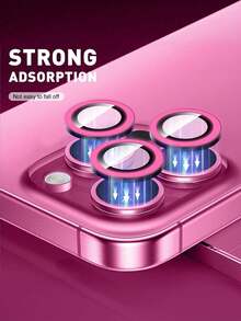 1 包发光镜头保护膜（粉色），适用于 ，采用 9H 钢化玻璃制成，易于安装，防刮擦，表面光滑，兼容 17 Pro Max/17 Pro/17 Air/17/16 Pro Max/16 Pro/16 Plus/16/15 Pro Max/15 Pro/15 Plus/15/14/13/12 及其他型号 - 彩色 - 查看 3