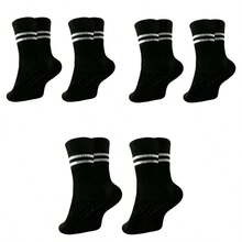 5 Pairs Women's Non-Slip Yoga Socks With Silicone Grips, Suitable For Pilates, Ballet - Black - View 6