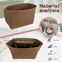 Handbag Organizer Insert Pouch Vacation Essentials Bag Accessories - Brown - View 3