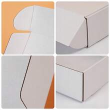 8 hộp giấy sóng màu trắng, hộp đóng gói đơn giản cơ bản, thùng carton bưu điện, vật liệu đóng gói, hộp vận chuyển hàng không, hộp quà tặng, hộp bìa cứng sóng, thích hợp cho các doanh nghiệp nhỏ vận chuyển và đóng gói sản phẩm. - Hộp máy bay màu trắng - Xem 8