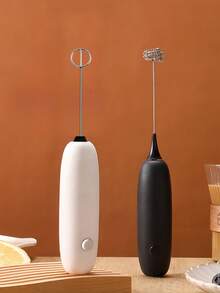 1个电池供电电动奶泡器兼咖啡搅拌器，便携式卡布奇诺咖啡机，厨房电器 - 彩色 - 查看 2