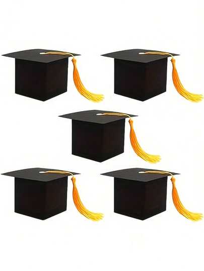 10个毕业帽糖果盒，适用于毕业派对用品，适合作为毕业庆祝活动的礼物