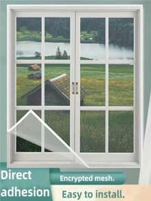 Anti-Mosquito Window Screens,Mosquito Nets For Window,Mesh Anti Insect Air Tulle Invisible White Fiberglass Mosquitoes And Flies - White Netting With White Edges - View 11