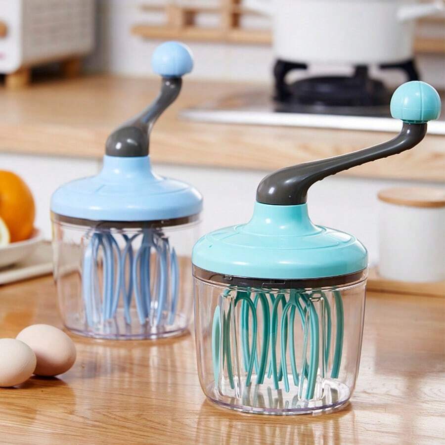 SANRIO Manual Rotary Egg Beater, Kitchen Baking Whisk For Cake, Cream, Batter Mixing And Whipping - Multicolor - View 1