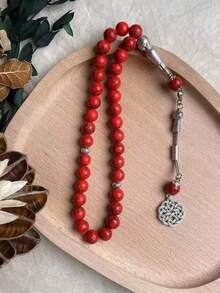 1pc Imitation Natural Turquoise 45 Beads Bracelet, Muslim Prayer Beads For Men - Baby Blue - View 5