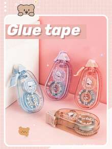 Transparent Dot Adhesive,Double Sided Tape Roller Permanent Adhesive Double Sided Tape Dots For Scrapbooking Journal Photo Paper Craft Projects Christmas Gifts (Green Blue Orange,Classic) - Multicolor - View 2