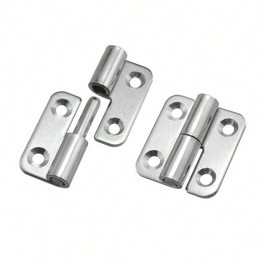 Detachable Hinges - 304 Stainless Steel Brushed Finish, Left-Hand Lift Sliding Joint Design, Classic Metal Hardware, Ensures Door Installation Safety, Repairs Door Components, Smooth Metal Finish