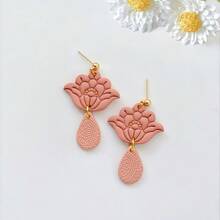 Set de 2 moldes de arcilla polimérica con forma de flor y gota de agua para hacer colgantes y pendientes, herramienta de artesanía para dar forma a joyas DIY - Blanco - Ver 5