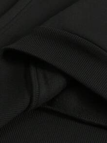 Women's Unisex Streetwear Casual Kangaroo Hoodie Sweatshirt With Pockets, Pink  Bear Print, New Fashion Style, Oversized - 黑色 - 查看 4