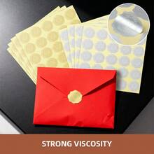 250pcs Golden Foil Stickers Self Adhesive Golden Envelope Seal Sticker For Wedding Invitations Cards Bridal Birthday Party - -- - View 5