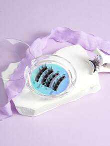 Glue-Free Magnetic False Eyelashes, Criss-Cross Natural 3D Curly, Easy To Apply - View 7