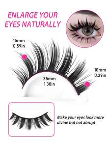 5 Pairs Of Comic Eyelashes, Multi-Layer Natural Cross Thick False Eyelashes, Beautiful And Fashionable Professional Curly Eyelashes, Easy To Carry, Simple And Easy To Wear - View 4