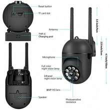 5MP WiFi Wall-Mounted Camera, IP Camera, Home Security Camera, Baby Monitor, Wireless WiFi Remote Camera, Suitable For Indoor Use (Power Adapter Not Included) - Black - View 9