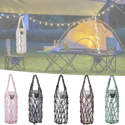 Bolsa de malla portátil para taza de agua, funda para botella de agua, bolsa de almacenamiento de malla visible para paraguas, accesorios para taza de camping al aire libre