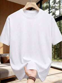Men's Disneyland Mickey Mouse Themed Commemorative T-Shirt, Casual And Loose-Fitting Crew Neck Short-Sleeved Men's T-Shirt, Comfortable, Soft, Pure Cotton, Breathable Sportswear, All-Season Style, Suitable For Men's Clothing For Outings, Outdoor Sports, Parties, And Commuting. - White - View 2