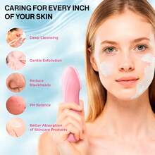 5 Modes Silicone Face Scrubber, Waterproof Face Scrubber Exfoliator For Men & Women, Rechargeable Electric Facial Cleansing Brush For Deep Cleansing, Exfoliating, Massage - Pink - View 7