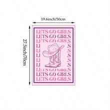 1幅粉色“加油女孩”复古西部牛仔女郎印花帆布画，波西米亚风牛仔帽靴子海报，学院风西部乡村音乐，适用于卧室、客厅、浴室、宿舍墙面装饰，送给她的礼物，不含框 - 彩色 - 查看 10