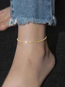 1件S925纯银极简INS风精致星形链脚链，休闲低调百搭独特个性脚链，女士适用 - 滿天星 - 查看 7