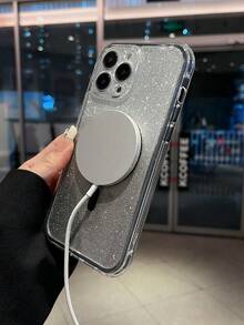 Gradual Glitter TPU Magnetic Phone Case, Compatible With IPhone 17 Pro Max. - Clear - View 3