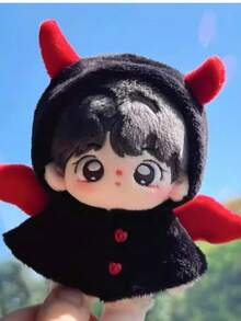 Cloak Jacket Suitable For 10-15cm Dolls, Sold Separately Without Doll - Black - View 3