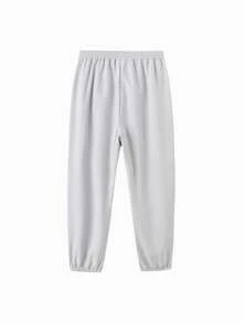 Balabala Boys & Girls Summer Sport Pants 2026 Lightweight Quick-Dry Breathable Jogging Running Pants - Light Gray - View 2