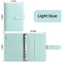 1pc A6 Budget Binder With Cash Envelopes, Cash Savings Book Budget Planner, PU Leather Notebook Binder With 2pcs A6 Binder Pockets, Cash Envelope Filling System Piggy Bank - Multicolor - View 4