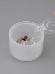 1 buc manichiură unghii găurit biți cap de șlefuire sterilizator cutie unghii curățare cutie manichiură depozitare cutie Clipper accesorii - Multicolor - Vizualizare 5