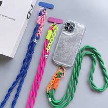 1pc Long Crossbody Phone Lanyard, Portable Phone Strap Necklace Adjustable Length Universal Phone Case Holder - Multicolor - View 5