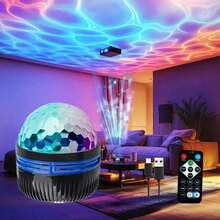 USB Wave Ripple Projector With Ripple Effect, Feels Like Being Surrounded By Waves, Suitable For Toys, Gifts, Birthday Presents, Game Room, Bedroom, Living Room - Multi-color light - View 6