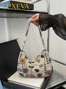 Fashionable & Versatile Solid Color New Style Plant Print One Shoulder Casual Minimalist Baguette Crossbody Square Bag For Women, Fashionable Knitted Contrast Floral Commuter Magnetic Underarm Bag, Minimalist Shoulder Bag, Portable Handbag, Suitable For Women's Daily Use, Exquisite Floral Pattern Ladies Handbag, Versatile Solid Color New Floral Print Shoulder Bag, Casual Minimalist Baguette Small Square Bag For Women, Vintage Bohemian Floral Print Crossbody Bag, Retro Shoulder Hippie Bag, Women Handbag With Wallet , Bohemian Outfit For Women, Boho, Travel Essential, Bags, Beach Bag, Summer, Purses And Bags Women, Easter, Octobuddy, Boho, Key Chains, Cruise Essential, Wedding Items, Polka Dot, Beach Accesories For Women, Travel Accesoires, Car Acessesories, Vacation Essentials, Travel Essentials For Women, Beach Bag[US-Based Shipping] - 彩色 - 查看 9