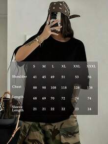 1pcs Women's Double-Sided Printing Von Dutchh Heart Logo With Key And Year 1999 Fabric Soft & Skin-Friendly Unisex Style Gifts For Spring Festival, Valentine's Day, St. Patrick's Day & World Cup-Van Dutch Dragon Print Women T Shirt Classic Americana Style Graphic Tee,Summer Outfits,Vacation Outfits Women,Summer Outfits For Women,Spring Outfits For Women,Summer Tops,St Pattys Day Outfit,Easter Outfit Women - 黑色 - 查看 4